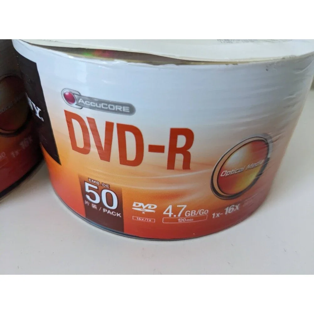 Sony DVD-R 4.7GB 120 Min 16X DVD-R Blank Media Disc 50 Pack, Grade T-160 VHS LOT